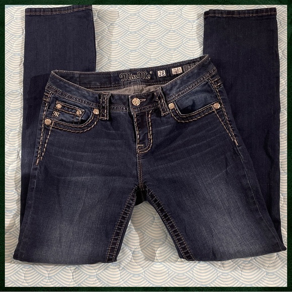 Miss Me Strait leg Jeans Waist 28 - Picture 2 of 6